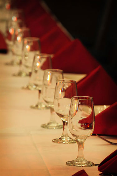 Napkins and Glasses at M and M Restaurant in Los Banos  - Photo by Charles Guest of MemorablePlaces.com © Copyright 2012